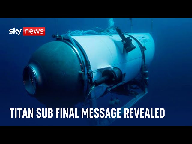 ⁣'All good here': One of final messages from Titan submersible crew revealed in hearing