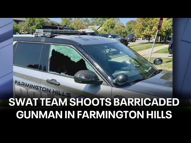 ⁣Barricaded gunman shot by SWAT after firing shots at surrounding houses, police vehicles in Farmingt