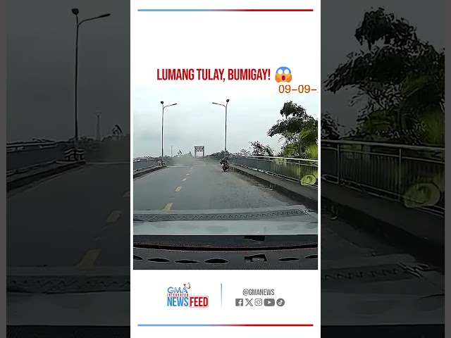 ⁣Mga sasakyan, nahulog sa ilog matapos bumigay ang isang tulay  | GMA Integrated Newsfeed