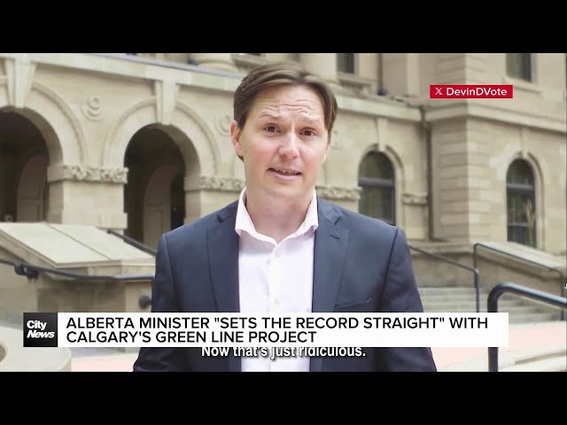 ⁣Alberta minister "sets the record straight" on Calgary's Green Line project