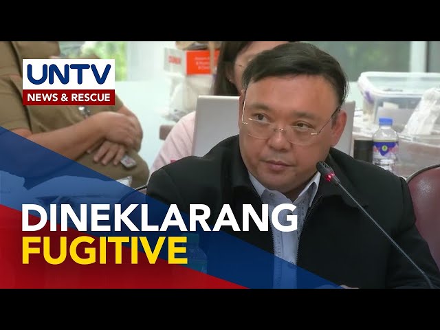 ⁣Harry Roque, dineklarang fugitive ng Kamara; hinahanap na ng mga pulis