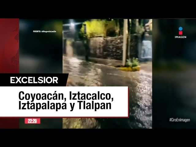 ⁣Alerta roja por lluvias y granizo en CDMX: Viaducto y Tlalpan están inundados