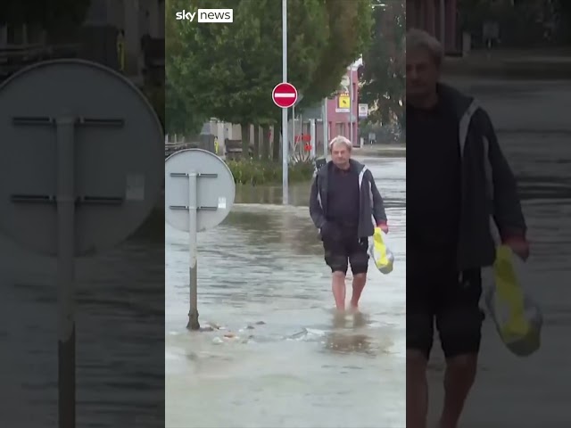 ⁣Heavy flooding hits Czech Republic