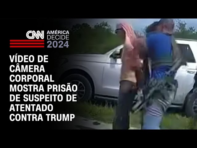 ⁣Vídeo de câmera corporal mostra prisão de suspeito de atentado contra Trump | CNN NOVO DIA