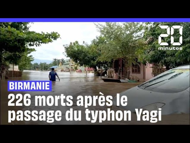 ⁣226 morts et 77 disparus en Birmanie après le passage du typhon Yagi #Shorts