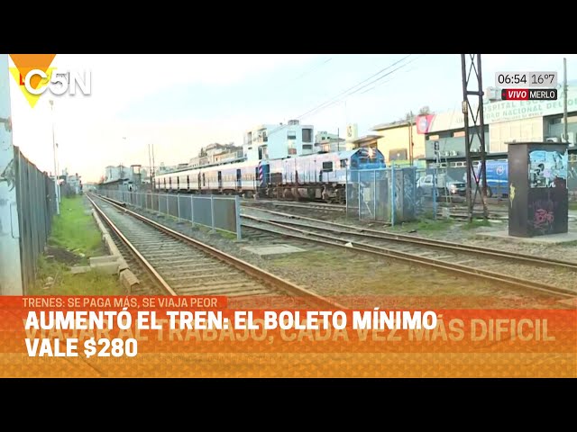 ⁣AUMENTÓ el TREN: El BOLETO MÍNIMO VALE $280