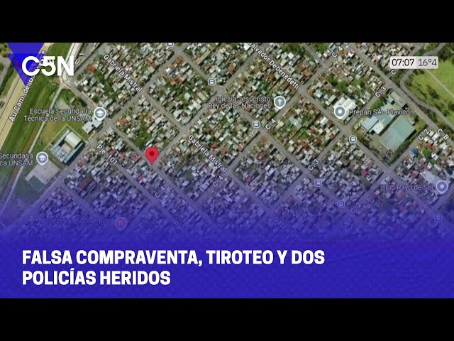 ⁣FALSA COMPRAVENTA, TIROTEO y DOS POLICÍAS HERIDOS