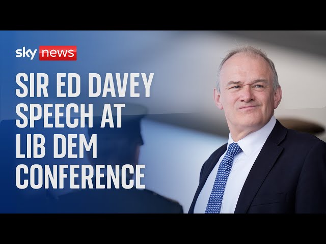 ⁣Watch live: Sir Ed Davey delivers keynote speech at Lib Dem conference