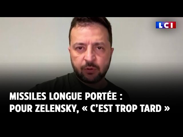 ⁣Missiles longue portée : pour Zelensky, « c’est trop tard »