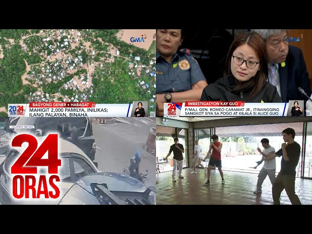 ⁣24 Oras: (Part 1) Ilang lugar sa Palawan, binaha; Umano'y ex-PNP Chief, tumulong kay..., atbp.