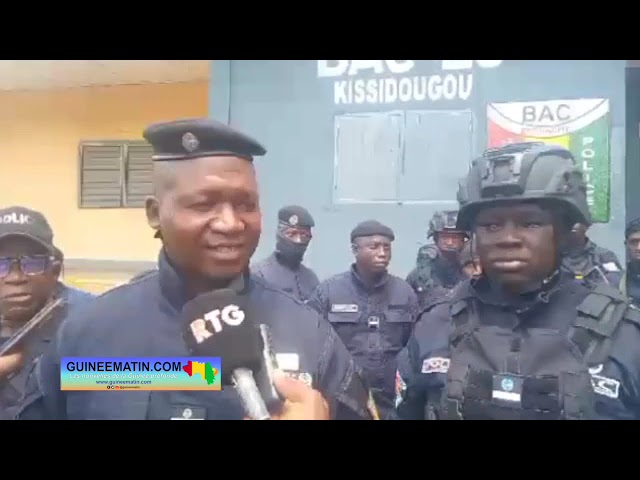 Commissariat de Kissidougou : le Colonel Balla Kourouma présente les unités de la BAC et de la BSIP