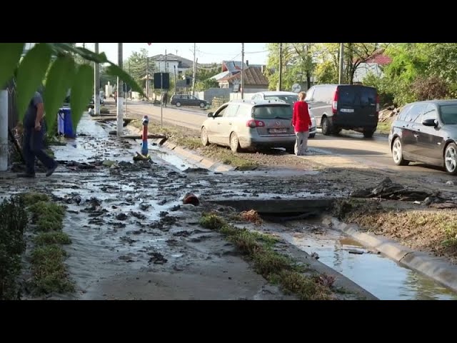 ⁣Severe flooding causes widespread devastation in Romania's Galati County