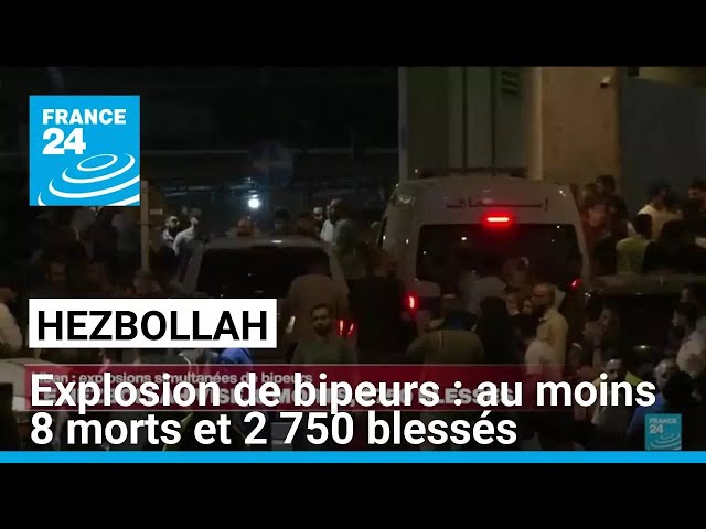 ⁣Liban : au moins 8 morts et 2 750 blessés après l'explosion massive de bipeurs du Hezbollah