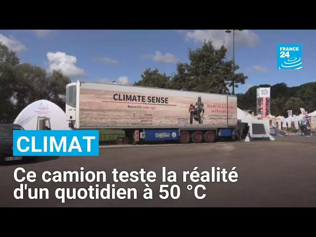 ⁣Ce camion à 50°C permet de tester les effets du réchauffement climatique sur le quotidien