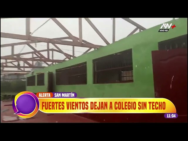 ⁣Vientos despiadados dejan colegio sin techo en el departamento de San Martín