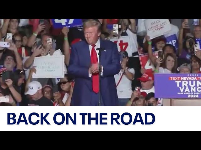 ⁣Former President Trump back on campaign trail after assassination attempt