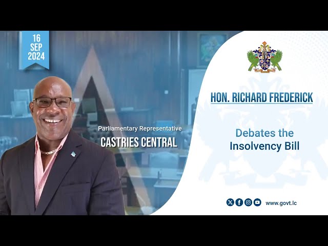 ⁣Hon. Richard Frederick Debates the Insolvency Bill