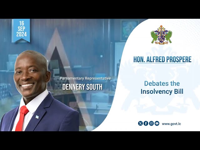 ⁣Hon.  Alfred Prospere Debates the Insolvency Bill