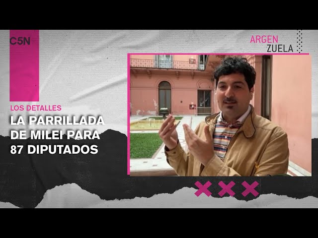 ⁣Los DETALLES del ASADO que convocó MILEI en la QUINTA de OLIVOS