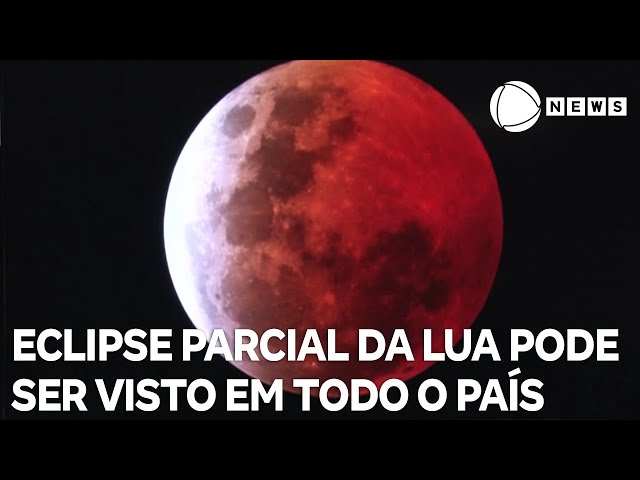 ⁣Eclipse parcial da Lua poderá ser visto em todo o país