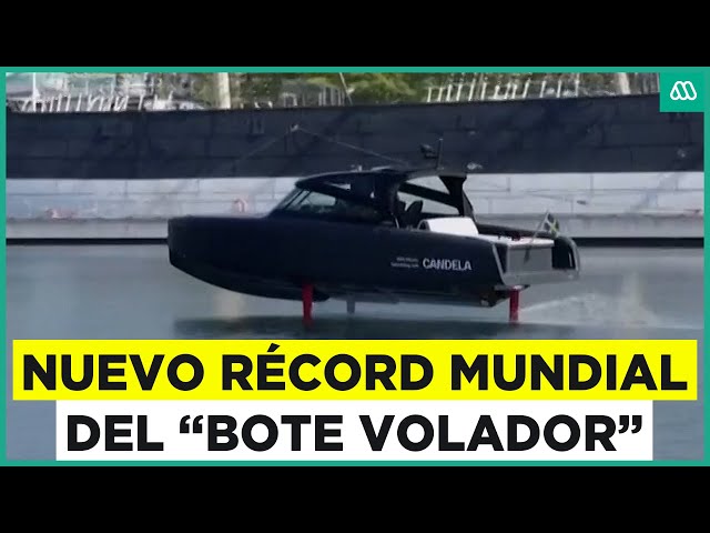 Nuevo récord mundial del "bote volador" de Candela