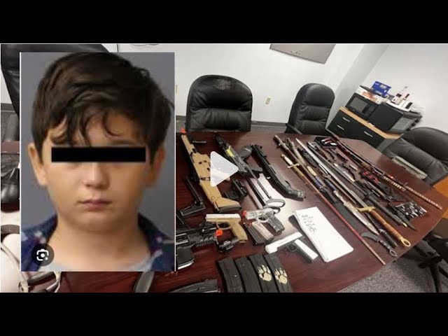 ⁣Mira el arsenal de armas falsas del niño de 11 años de Florida que amenazó con un tiroteo masivo