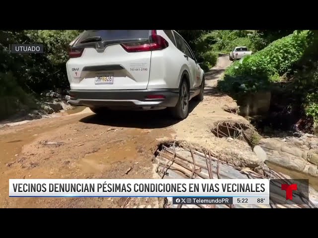 ⁣¡De terror! Familias tienen que cruzar peligrosos puentes para llegar a sus casas