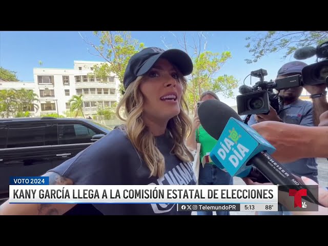 ⁣Kany García llega a la CEE con almuerzos para los electores