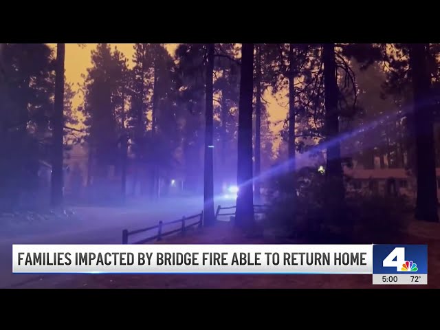 ⁣Bridge Fire: Evacuation order lifted for Wrightwood community