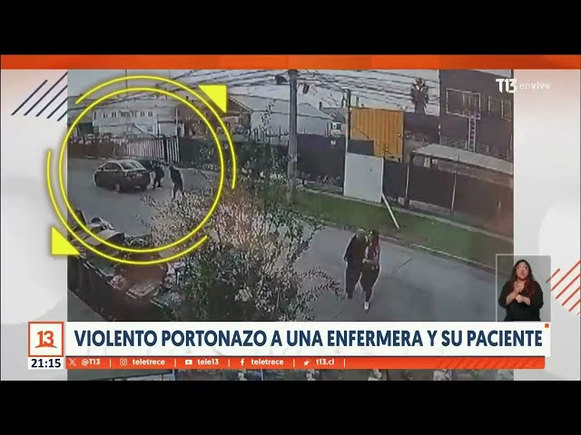 ⁣Violento portonazo a una enfermera y una adulta mayor en Pudahuel