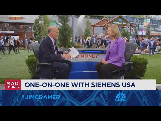 ⁣Siemens CEO Barbara Humpton sits down with Jim Cramer at the Dreamforce Conference