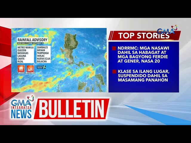 ⁣Maulang panahon dahil sa Habagat, asahan sa Metro Manila at iba... | GMA Integrated News Bulletin