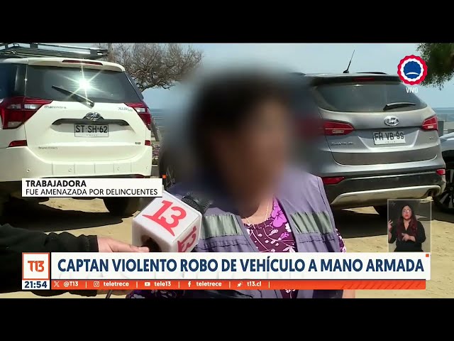 ⁣Captan violento robo de vehículo a mano armada