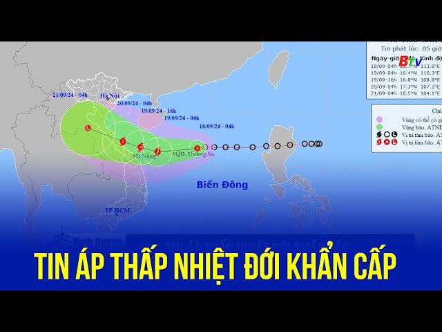 ⁣Tin áp thấp nhiệt đới khẩn cấp