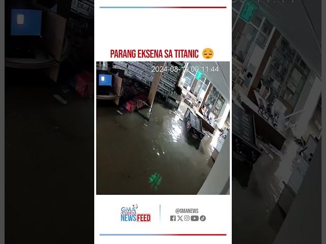 ⁣Pagragasa ng baha sa library, parang eksena sa Titanic  | GMA Integrated Newsfeed