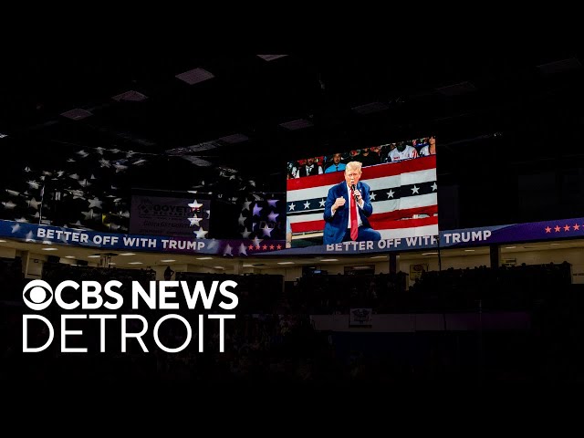 ⁣Trump talks auto industry in Flint town hall