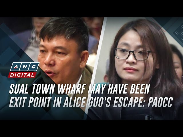 ⁣Sual town wharf may have been exit point in Alice Guo's escape: PAOCC | ANC