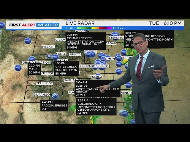 ⁣Brief blast of strong winds move out quick with mild weather for mid-week