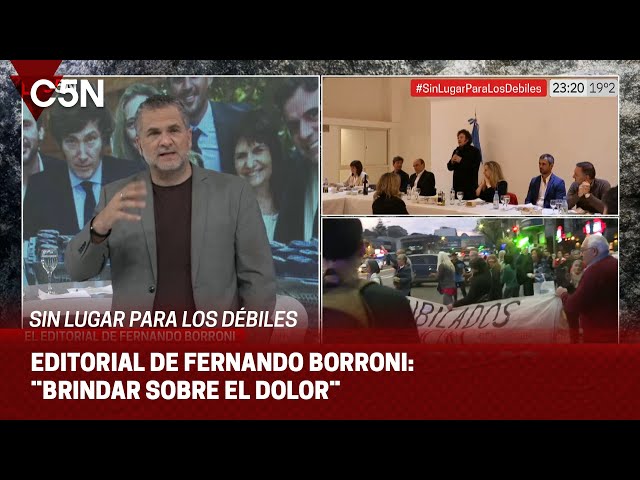 ⁣EDITORIAL de FERNANDO BORRONI en SIN LUGAR PARA LOS DÉBILES: ¨BRINDAR SOBRE EL DOLOR¨