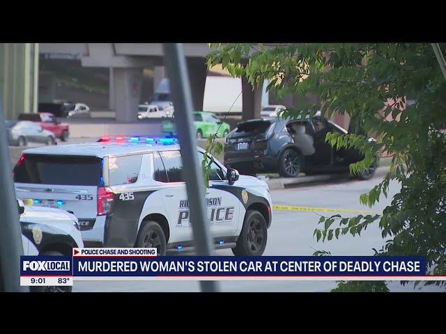 ⁣Murdered Kaufman County woman's stolen car at center of deadly Richardson police chase