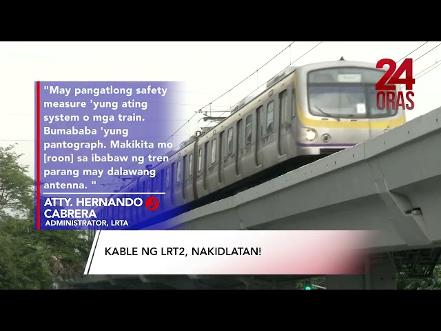 ⁣Linya ng kuryente ng LRT2, nakidlatan | 24Oras