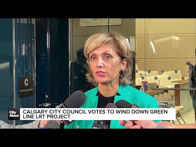 ⁣Calgary city council votes to wind down Green Line LRT project