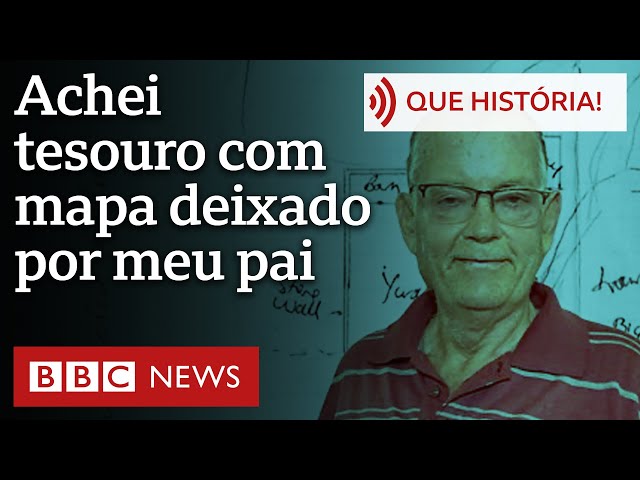 ⁣'Como encontrei tesouro enterrado na 2ª Guerra com mapa desenhado a mão por meu pai'