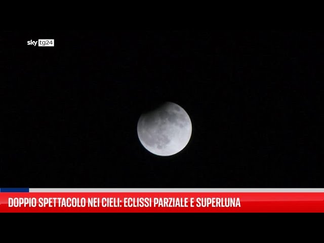 ⁣Doppio spettacolo nei cieli: eclissi parziale e superluna