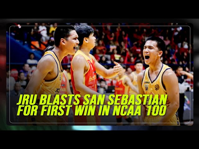 ⁣JRU blasts San Sebastian to tally first win in NCAA 100 | ABS-CBN News