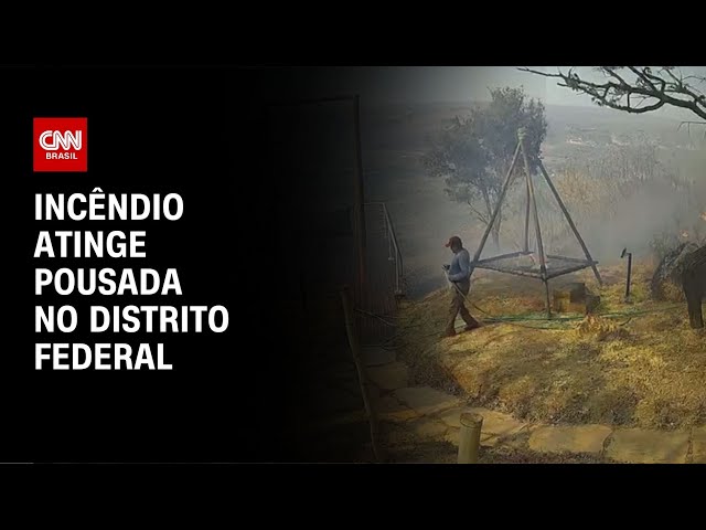 ⁣Incêndio atinge pousada no Distrito Federal | CNN NOVO DIA