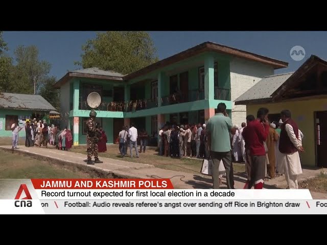 ⁣Record turnout expected for Jammu and Kashmir's first local elections in a decade