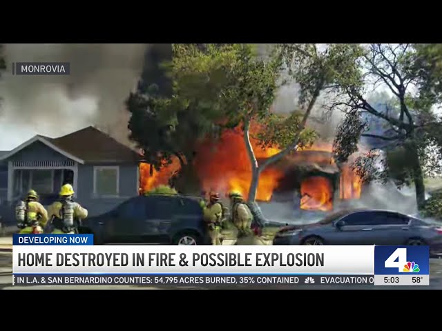 ⁣Home destroyed in fire in Monrovia