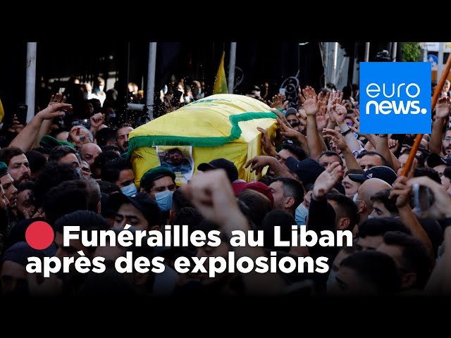 ⁣Liban : funérailles des victimes des explosions de pagers | euronews 