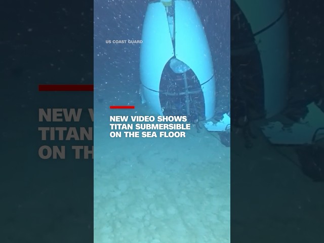 ⁣New video shows Titan submersible on the sea floor